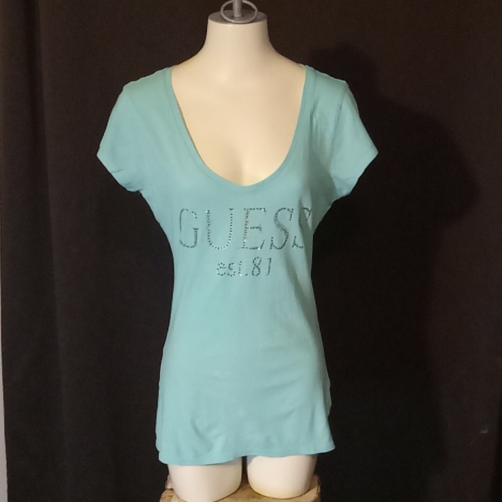 GUESS TEAL T-SHIRT